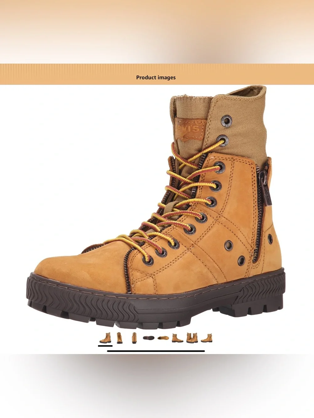 Levis Men's Sahara Nubuck Canvas Engineer Boot New